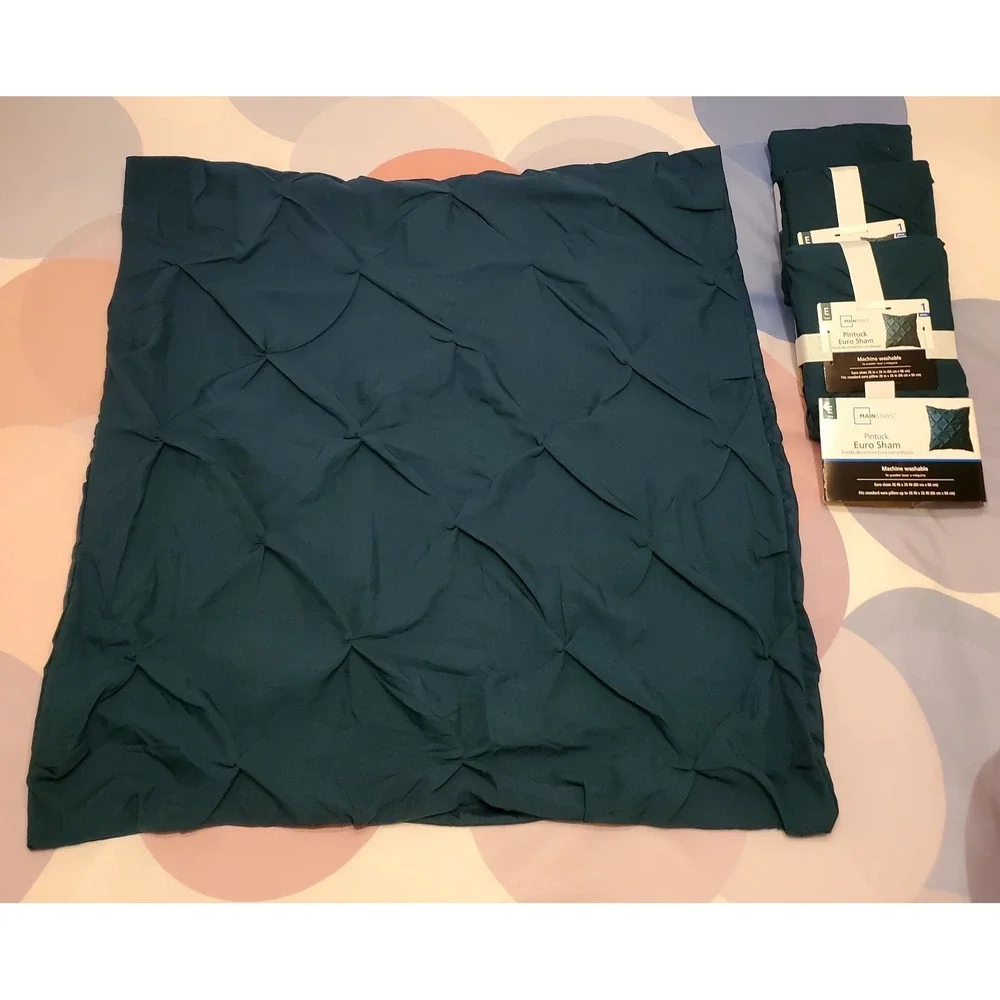 NEW 4 Pintuck Euro Pillow Shams